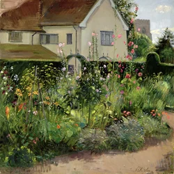 Angolo del giardino delle erbe