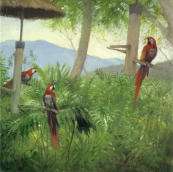 Uccelli di montagna, 2001 (olio su tela)