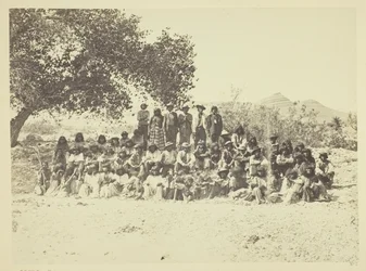 Gruppo di indiani Pah-Ute, Nevada
