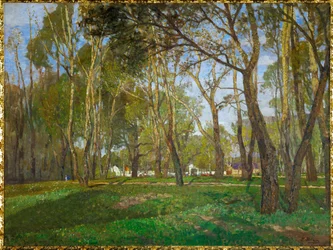 Giardini del Prater a Vienna (olio su tela)
