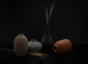 Vasi in terracotta e grano