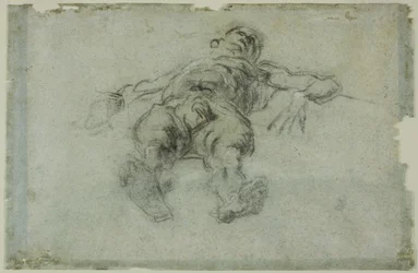 Nudo maschile reclinato, di scorcio