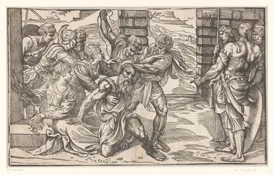 Sansone combatte con soldati filistei