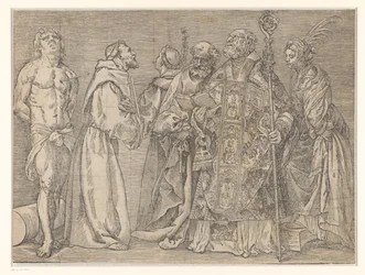 Sei santi in piedi