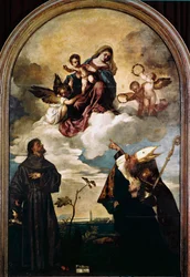Madonna in gloria con Bambino, Santi Francesco e Alvise e il donatore Luigi Gozzi