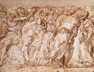 Studio del gruppo degli Apostoli nella Chiesa dell