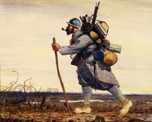Poilu francese (soldato) della Grande Guerra