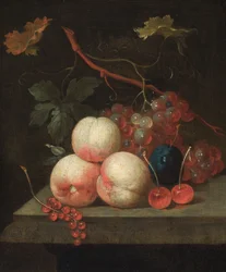 Natura morta di frutta (olio su tela)