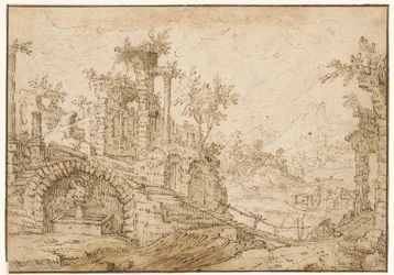 Paesaggio con rovine antiche