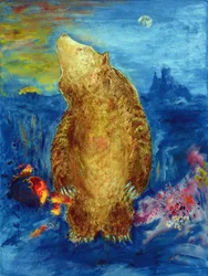 Orso danzante blu