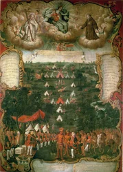 Accampamento militare del governatore Jeronimo Matorras durante la campagna del Gran Chaco