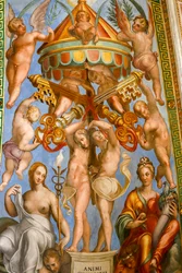 Il soffitto della Sala di Costantino (dettaglio)