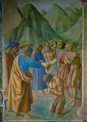 San Pietro battezza un neofita (affresco)