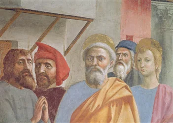 San Pietro guarisce con la sua ombra: dettaglio di San Pietro, ca. 1427