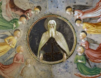 Padre eterno circondato da angeli