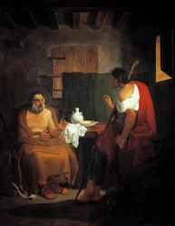 Omero cieco (circa VIII-VII secolo a.C.) nella casa del pastore Glauco