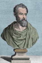 Ritratto di Galileo Galilei, astronomo italiano (1564-1642) incisione di Tommaso Piroli (1752-1824) collezione privata