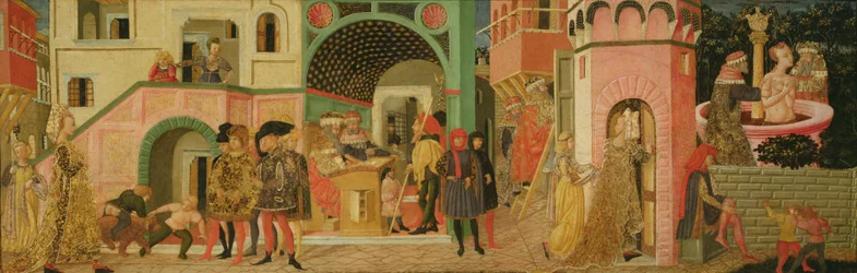 La Storia di Susanna, pannello frontale di un cassone nuziale, c.1450