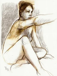 Studio di figura contemplativo