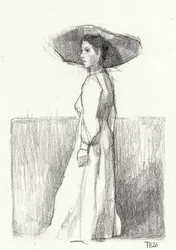 Schizzo di una donna elegante