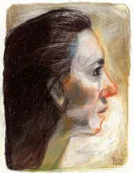 Profilo di una donna espressiva