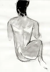 Disegno dal vero di una figura a riposo