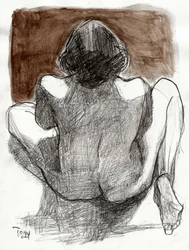 Schizzo di una donna seduta