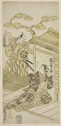 Gli Attori Ichimura Kamezo I come Yosaku e Arashi Tominosuke I come Koman