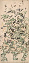 Ichimura Manzo come Yatsushi Goro e Segawa Kikujiro come Yatsushi Shosho, ca. 1745