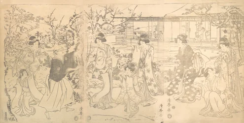 Scena dalla vendetta di Chushingura dei 47 leali rivenditori