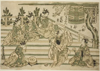 Campana serale di Dojoji (Dojoji no bansho), n. 1 della serie "Otto vedute di bambini (Osana hakkei)".