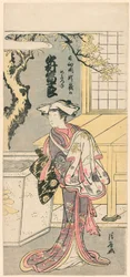 Nakamura Tomijuro I come volpe femmina nella scena del dramma, Chigo Torii Tobiiri Gitsune