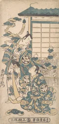 Scena da un dramma: Ichimura Uzaemon come samurai, ca. 1745