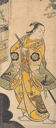 Attore come giovane samurai, ca. 1735