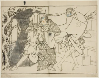 Gli attori Arashi Ryuzo e Morita Kanya VIII