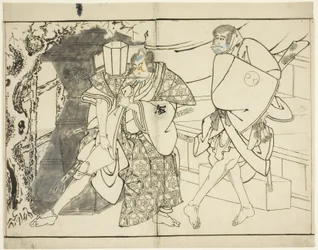 Gli attori Arashi Ryuzo e Morita Kanya VIII, 1794