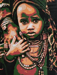 Bambino africano espressivo