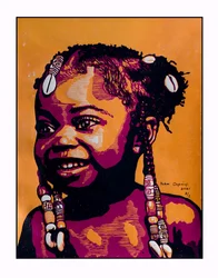 Bambino africano sorridente