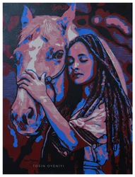 Abbraccio tra una donna e un cavallo