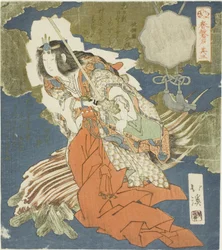 Ama no Uzume, No. 3 (Sono san) dalla serie "La porta di pietra della primavera (Haru no iwato)"