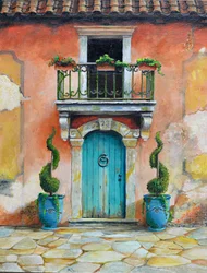 Fioriere di Anduze, Aix-en-Provence, Francia, 2024 (olio su tavola)