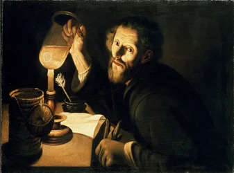 Un medico con un campione di urina, c. 1630-1633