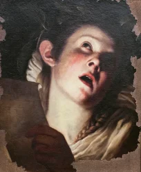 Giovane donna che canta