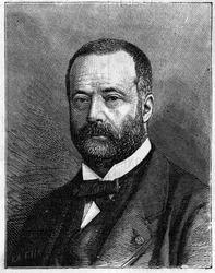 Ritratto di Henri Sainte Claire (Sainte-Claire) Deville (1818-1881), chimico francese. (Da una fotografia di Mr. Truchelut). Incisione in "La Nature: revue des sciences et de leurs applications aux arts et a l