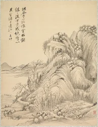 Abitazioni sotto colline piegate, 1847