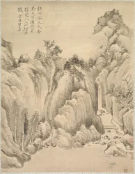 Cascata e rocce, 1847