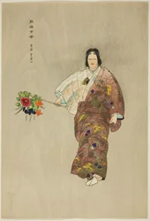 Hibari-yama, dalla serie "Cento no drama (Nogaku hyakuban)".