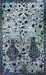 Pannello decorativo con due vasi e fiori