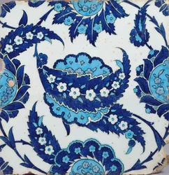 Piastrella, Iznik, turco, 1540-50