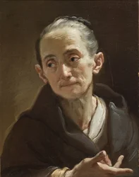Testa di una donna anziana